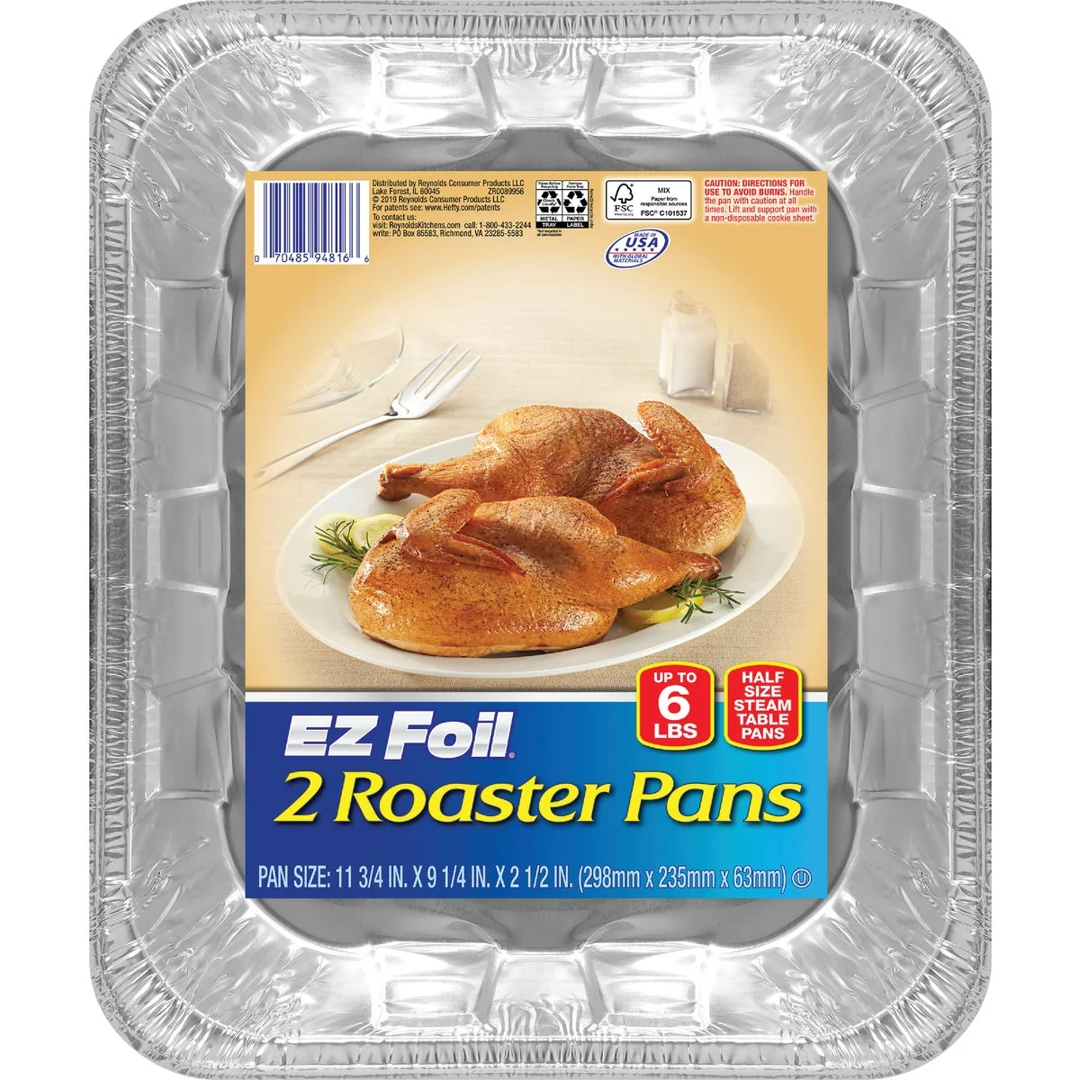 High-Performance EZ Foil Elegance Roaster Pan Baker Pan 2-Count Premium