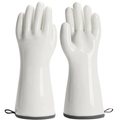 Artisan BBQ Gloves for Food Contact Grilling Gloves White 2 Count Powerful