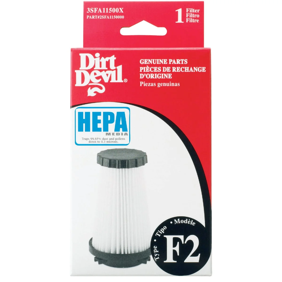 Long-Lasting Dirt Devil Type F2 HEPA 08240 08245 Vacuum Filter Natural