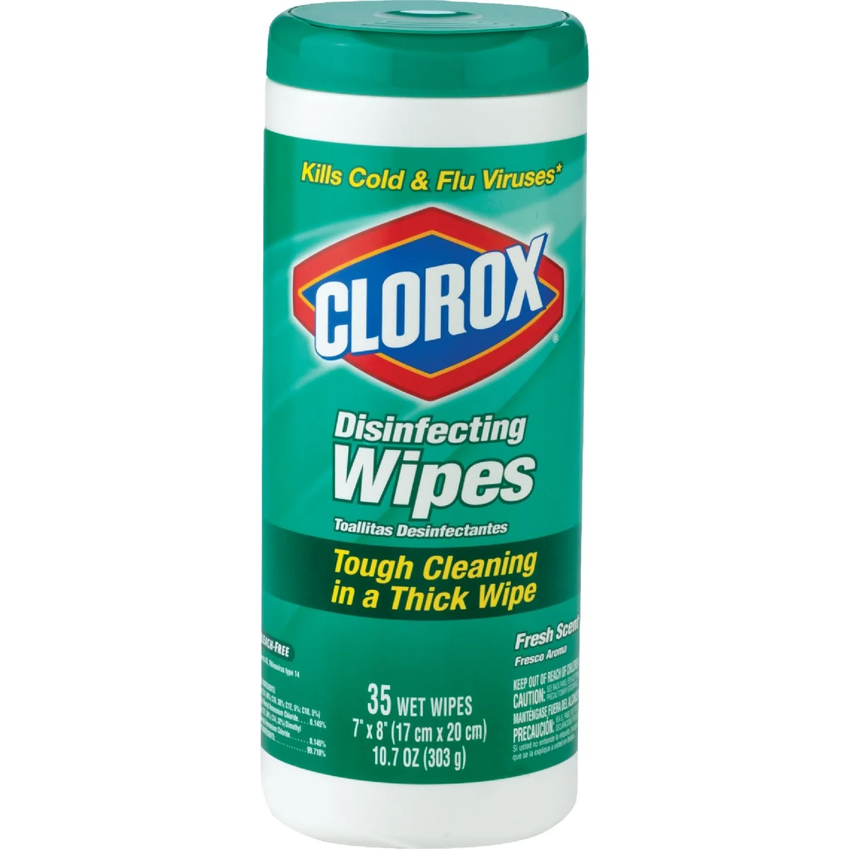 Smooth Clorox Fresh Scent Disinfecting Cleaning Wipes Tub 35-Count Environmentally Friendly