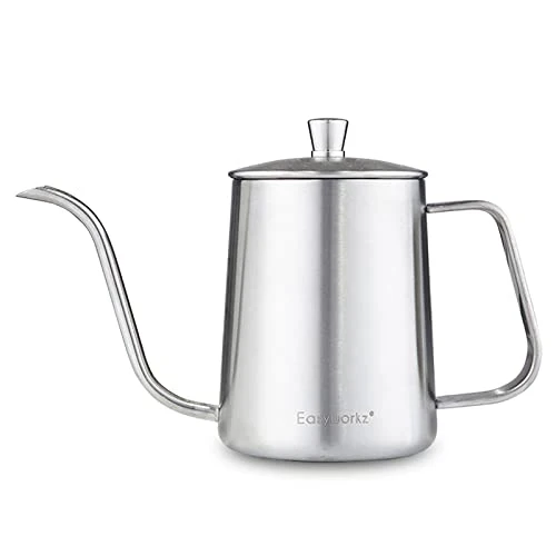 Quality Gage Gooseneck Pour Over Coffee Kettle 12 oz Stainless Steel Hand Drip Long Narrow Spout Carefully Designed
