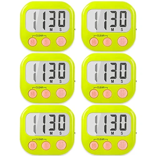 Next-Generation Digital Kitchen Timers for Cooking 6 Count First-Class