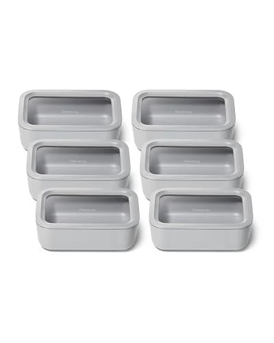Clean 6 Piece Glass Food Storage Set with Lids 6 Count Modern
