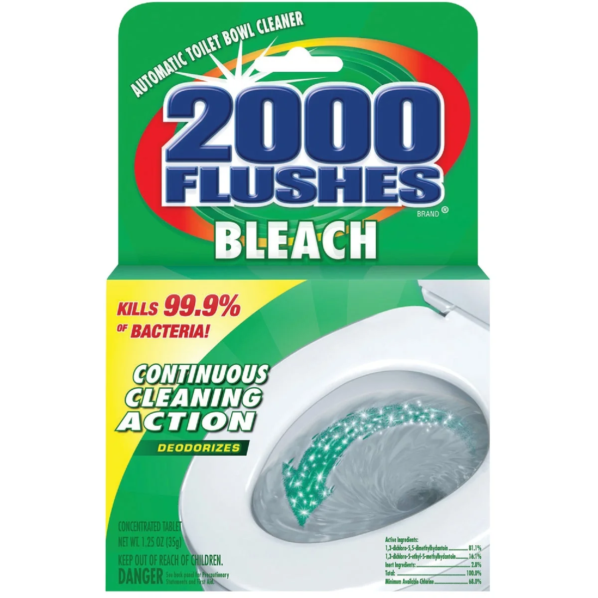 Convenient 2000 Flushes Automatic Toilet Bowl Cleaner Concentrate Natural