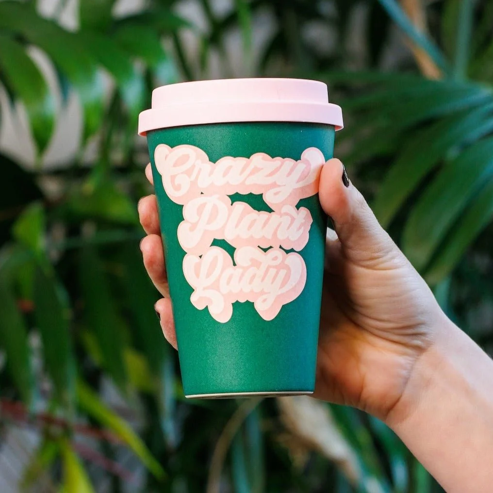 Elite Crazy Plant Lady Bamboo To Go Coffee Travel Cup Authentic
