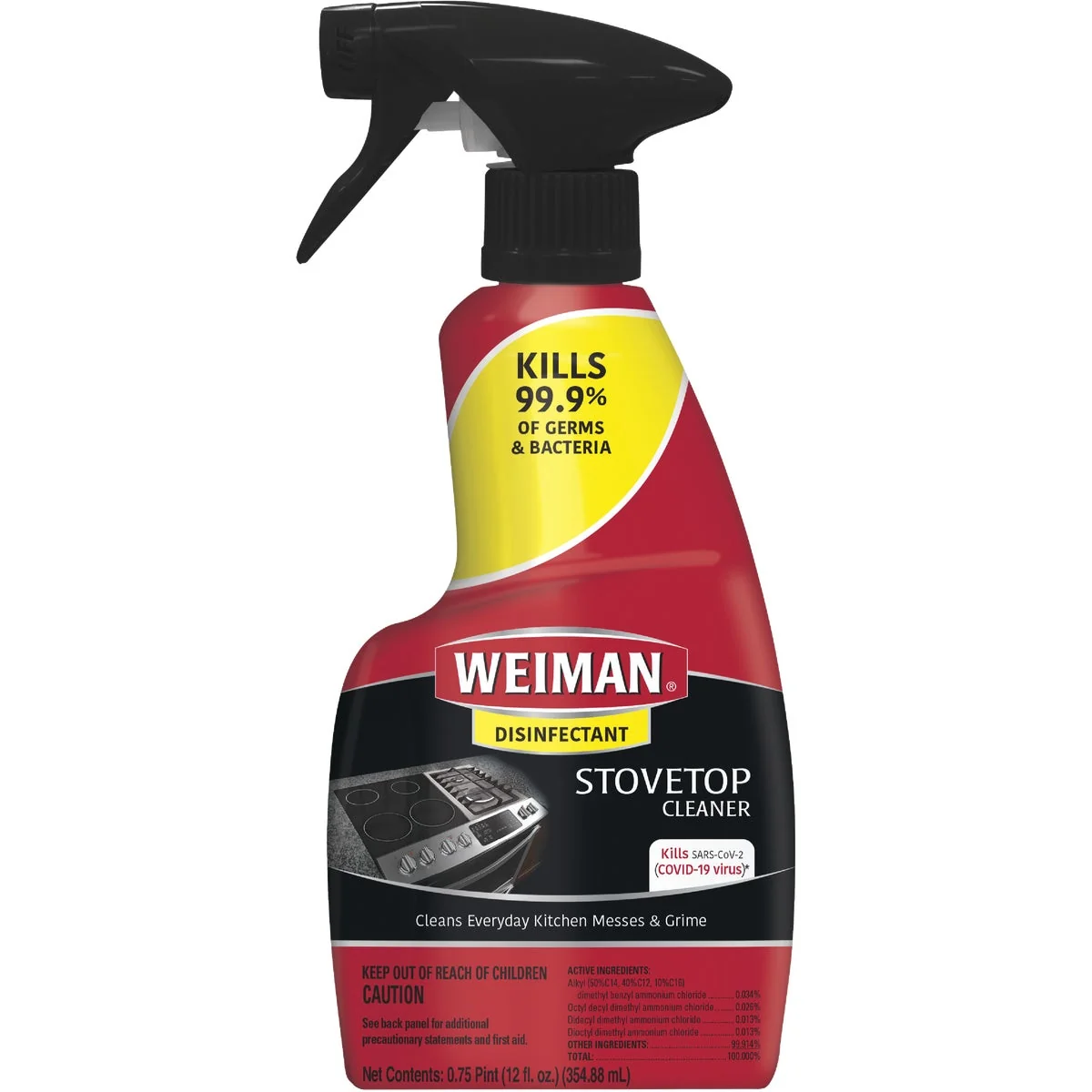 Certified Weiman 12 Oz. Disinfectant Stovetop Cleaner Carefully Designed
