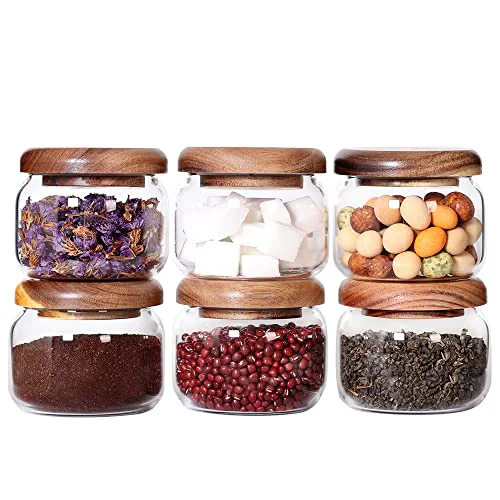 Sustainable Kitchen Canisters Set of 6 Top-Quality