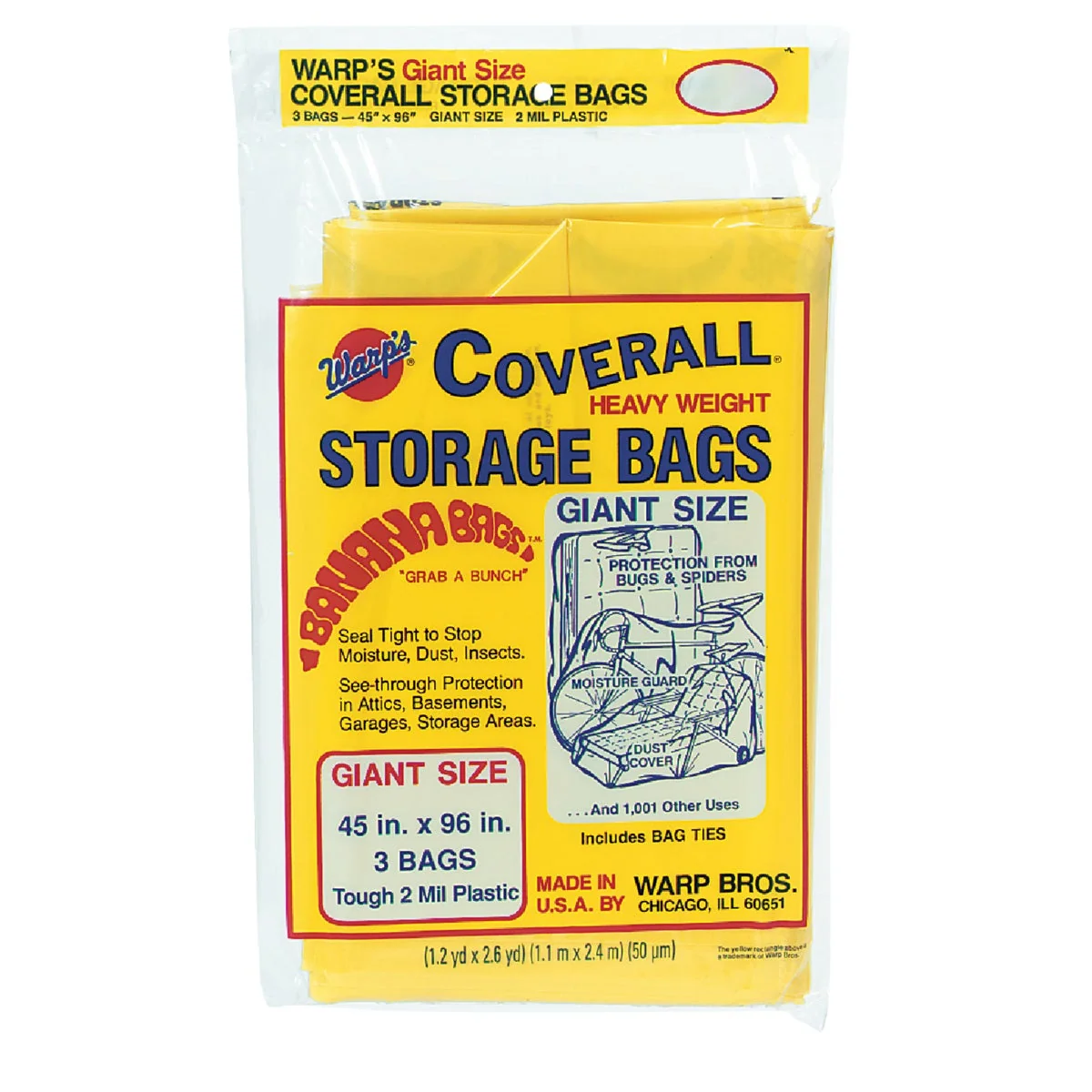 Artisan Warp's Coverall 45 In. x 96 In. Heavyweight Storage Bag 3-Count Crafted