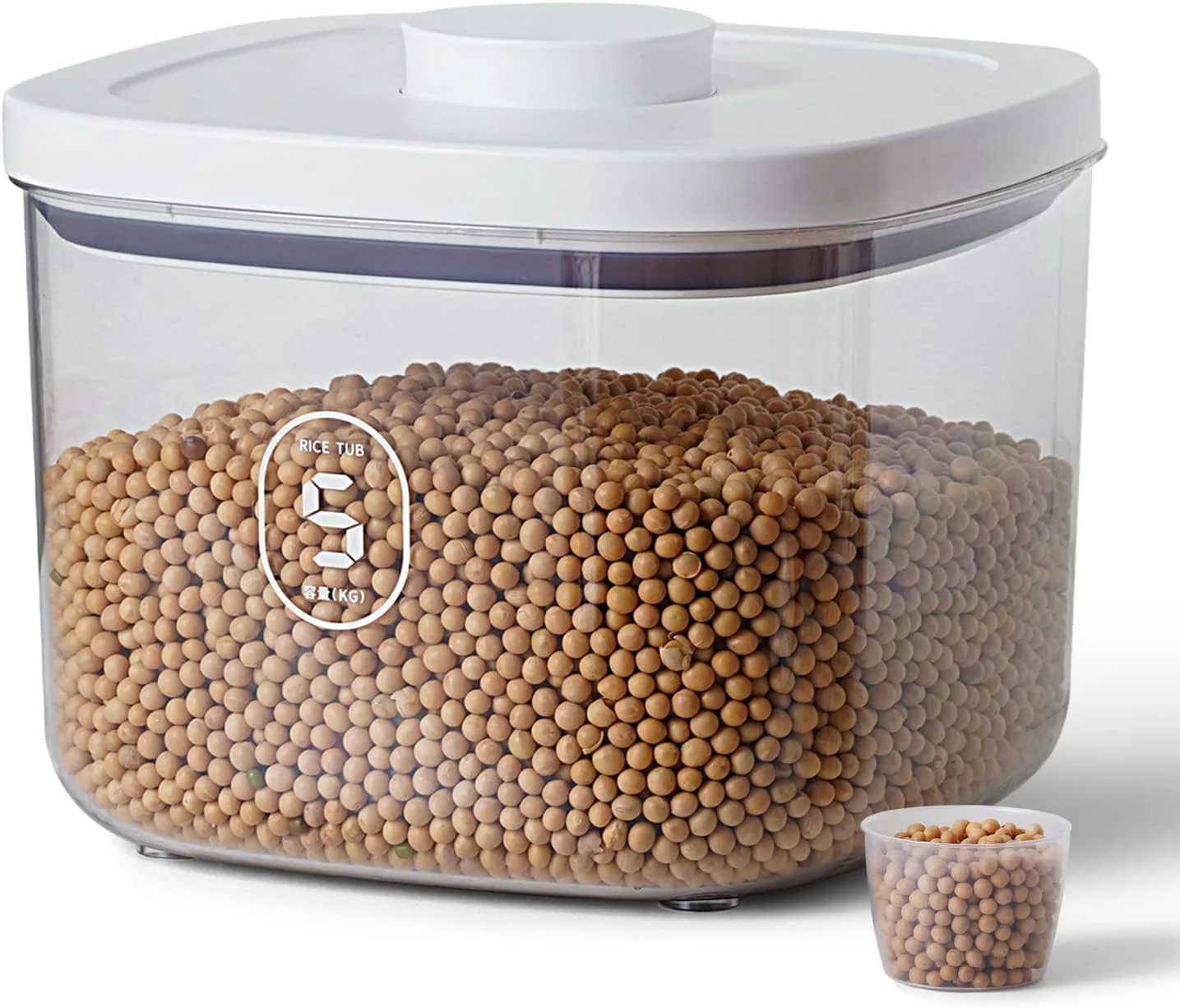 Proven 10 Lbs Storage Container Bin Rice Dispenser with Measuring Cup Food Ce Container Bins Household for Kitchen Pantry Organization Fine Crafted