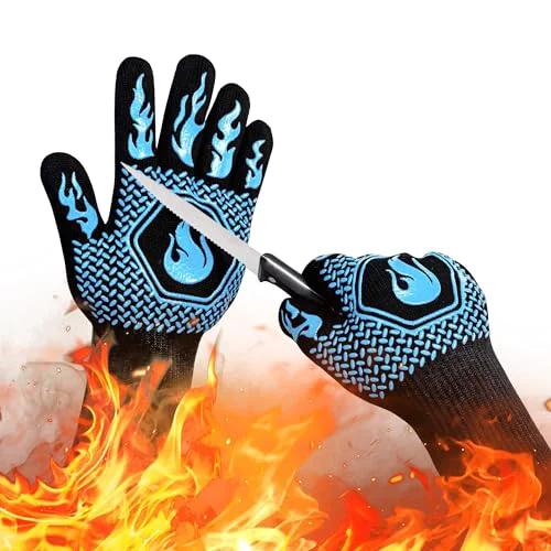 Lightweight BBQ Gloves 1472F Heat Resistant Non 2 Count Verified