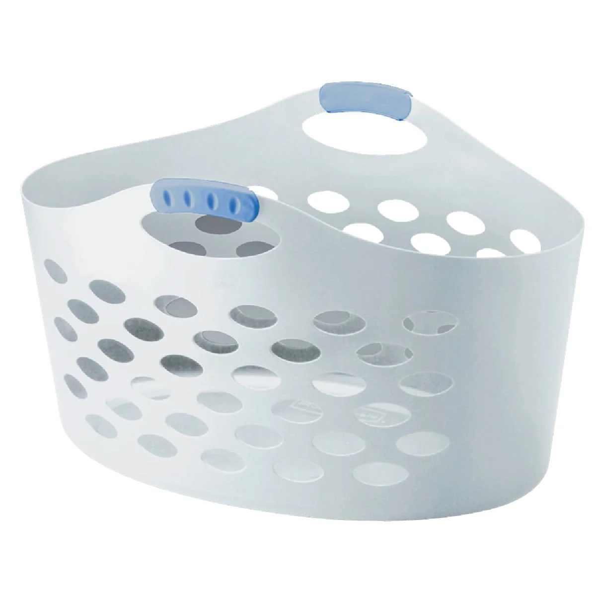 Natural Rubbermaid Flex 'N Carry White Laundry Basket Safe