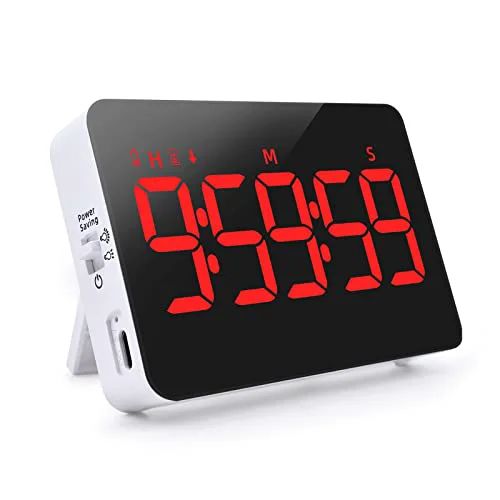 Innovative Digital Timer Kitchen Timer Count Down Up Rechargeable Kitchen Gadgets Vibration Mode Adjustable Volume and Brightness LED Display Time Management for Cook User-Friendly