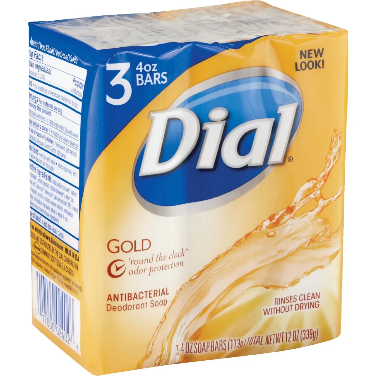 Smooth Dial Gold 4 Oz. Bath Bar Soap 3-Pack Green