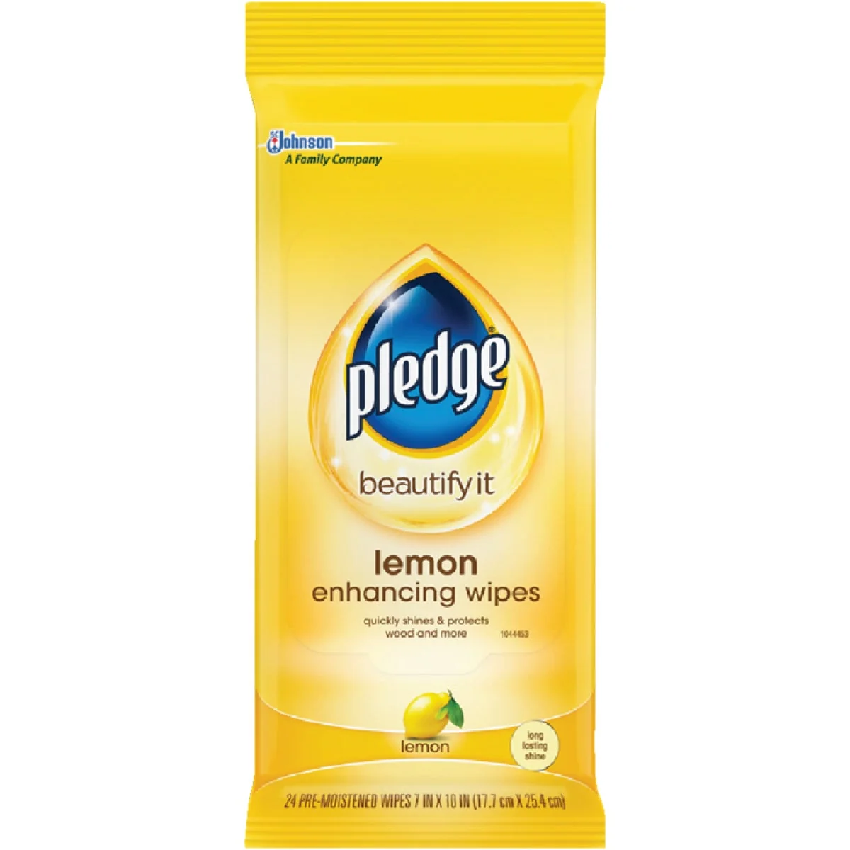 Traditional Pledge Lemon Furniture Polish Wipes 24-Count Responsible