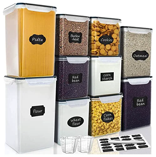 Soft Large Tall Airtight Food Storage Containers 10 Count Pure