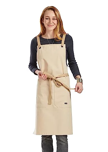 Relaxed Crossback Kitchen Apron for Cooking Elegant