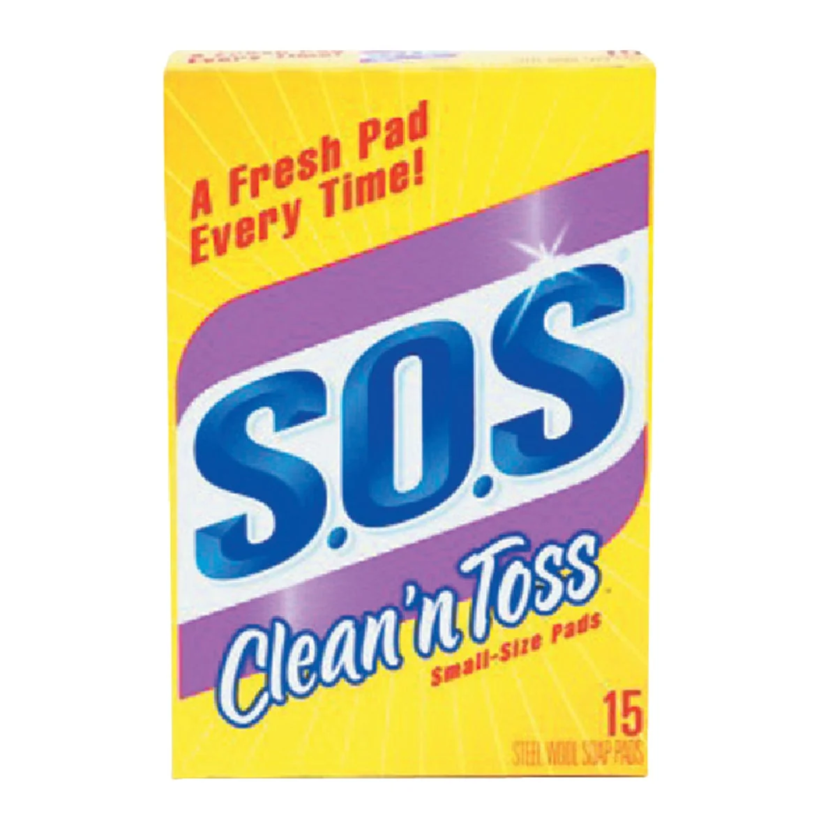 Functional S.O.S Clean 'n Toss Scouring Pad 15 Count Luxury
