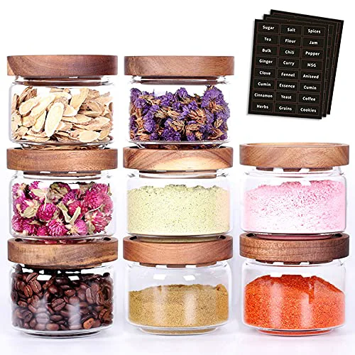 Secure 8 Pcs Spice Containers Functional