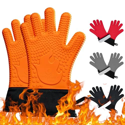 Carefully Designed Ekogrips® Oven Gloves with Fingers 2 Count Convenient