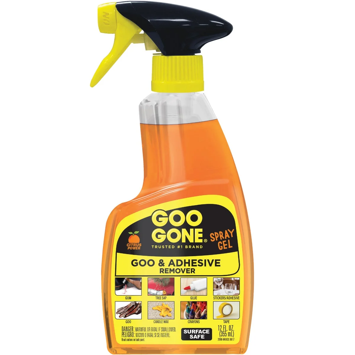 Authentic Goo Gone 12 Oz. Spray Gel Adhesive Remover Original