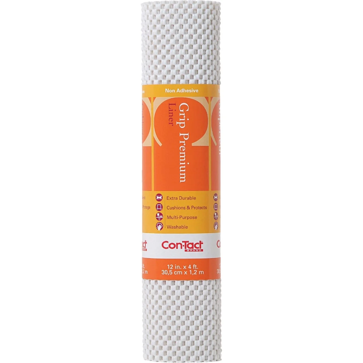 First-Class Con-Tact 12 In. x 4 Ft. White Grip Premium Non-Adhesive Shelf Liner Breathable