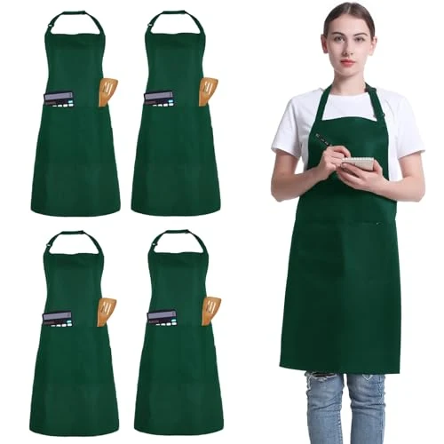 Long-Lasting 4 Pack Chef Apron 4 Count Practical