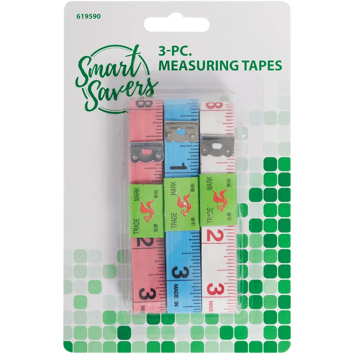 Luxury Smart Savers 5 Ft. SAE Cloth Measuring Tape 3-Piece Comfortable