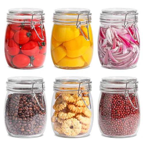 Excellent Glass Mason Jars with Airtight Lids 25oz 6 Pack Pickling Pantry 6 Count Advanced