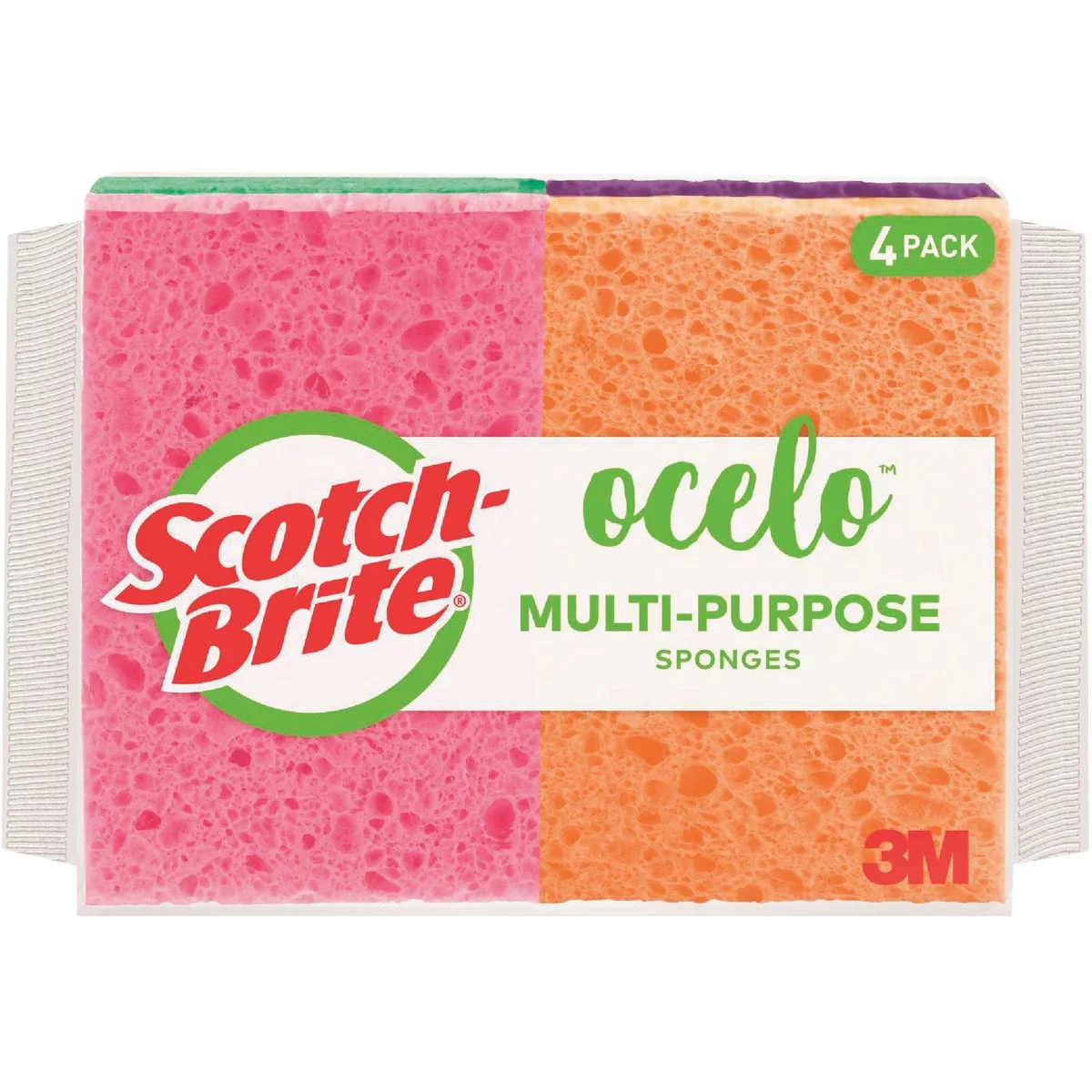 Classic 3M Scotch-Brite O-Cel-O 4.75 In. x 3 In. StayFresh Sponge 4-Count Sustainable