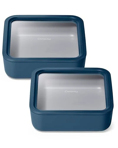 Carefully Designed 2 Piece Glass Food Storage Set with Lids 2 Count Quality