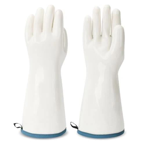 Safe Silicone Gloves Heat Resistant Oven Mitt Barbecue Glove PPE Reusable Dishwashing Cleaning Glove Waterproof Cotton Lined Mitts Kitchen Gloves for Cooking Grilling Baking XL Refined