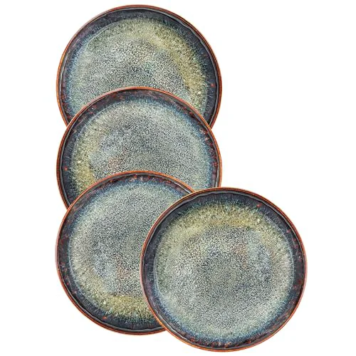 Versatile Ceramic Dinner Plates Dish Set 4 Count Premium Material