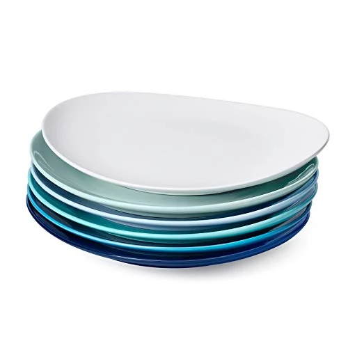 Verified Porcelain Dinner Plates 6 Count Lightweight