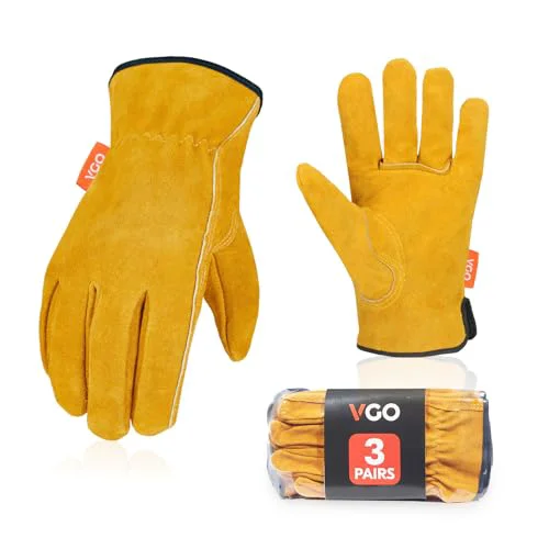 Advanced Unlined Full Leather Work Gloves 3 Count Trendy
