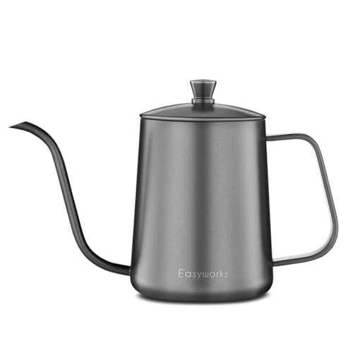 Green Gage Gooseneck Pour Over Coffee Kettle 20 oz Stainless Steel Hand Drip Coffee Pot with Long Narrow Spout Selected
