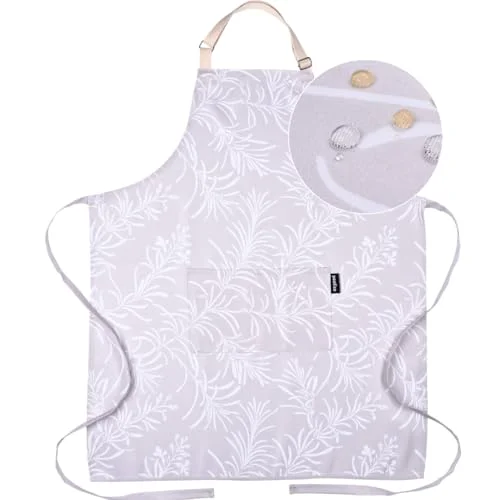 Premium Adjustable Light Beige Cooking Aprons for Women with Pockets Outstanding