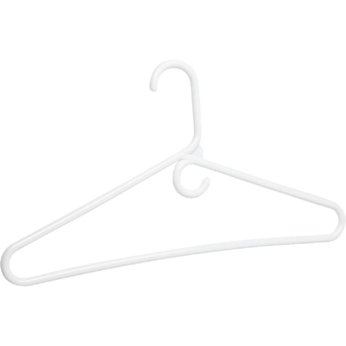 Lightweight Homz Smart Solutions White Plastic Clothes Hanger with Accessory Ring 3-Pack Authentic