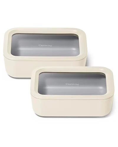 Trusted 2 Piece Glass Food Storage Set with Lids 2 Count Fashionable
