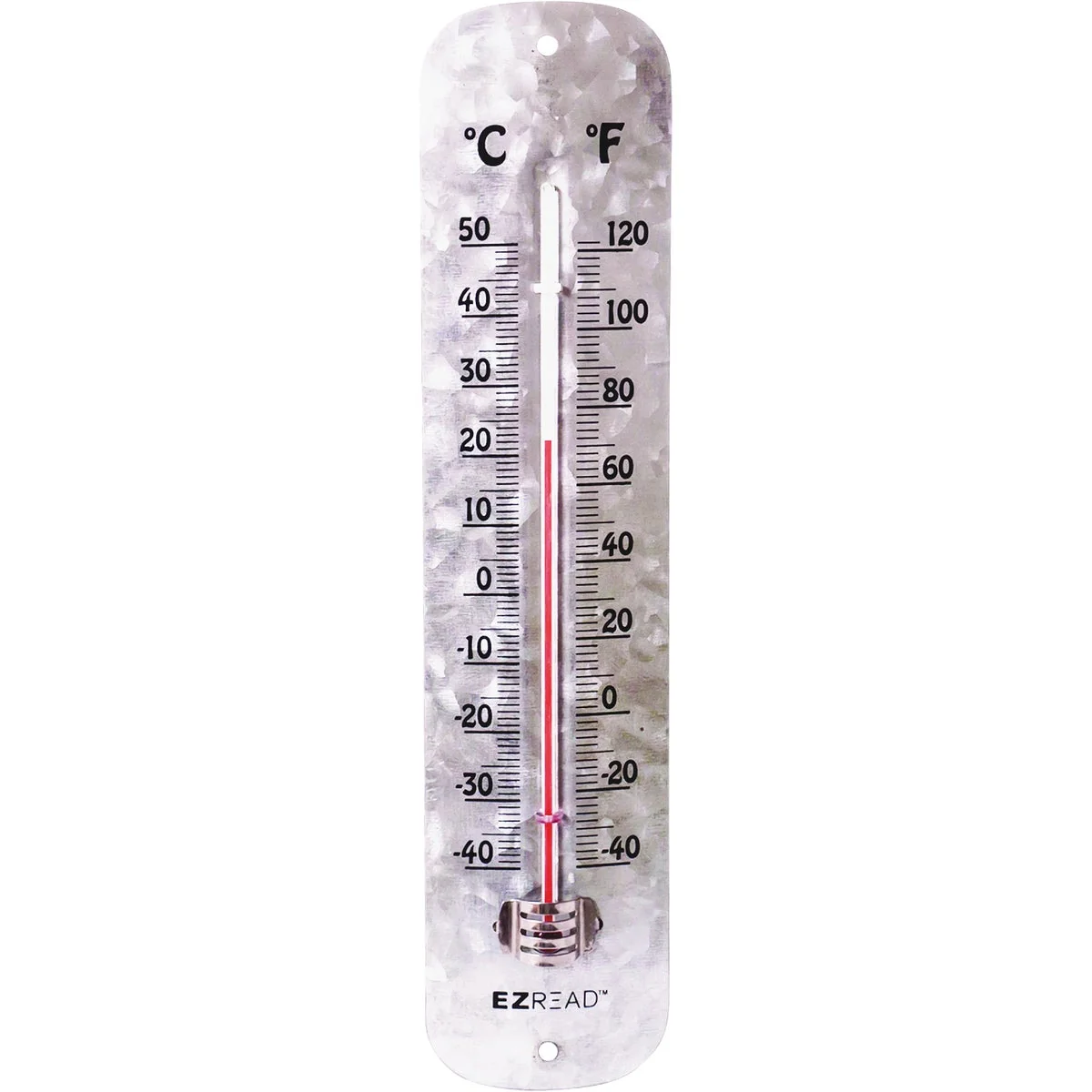 Proven EZ Read 12 In. Galvanized Metal Thermometer Versatile