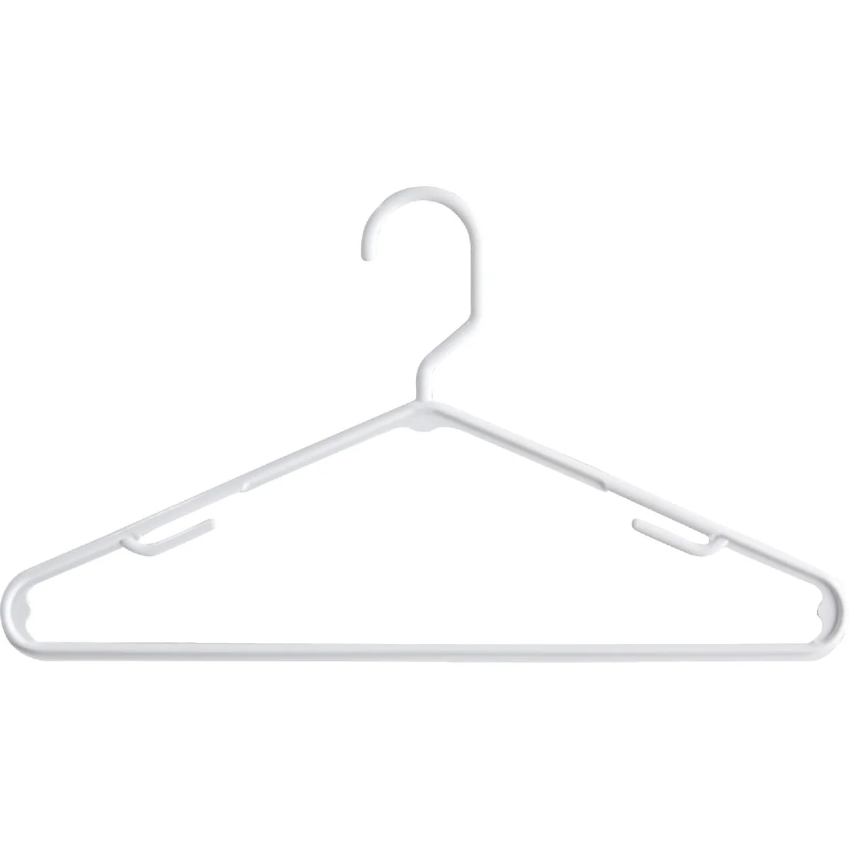 Environmentally Friendly Homz Smart Solutions White Plastic Clothes Hanger 10-Pack Fashionable