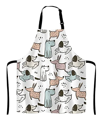Recyclable Cartoon Dogs Apron for Women and Men High-End