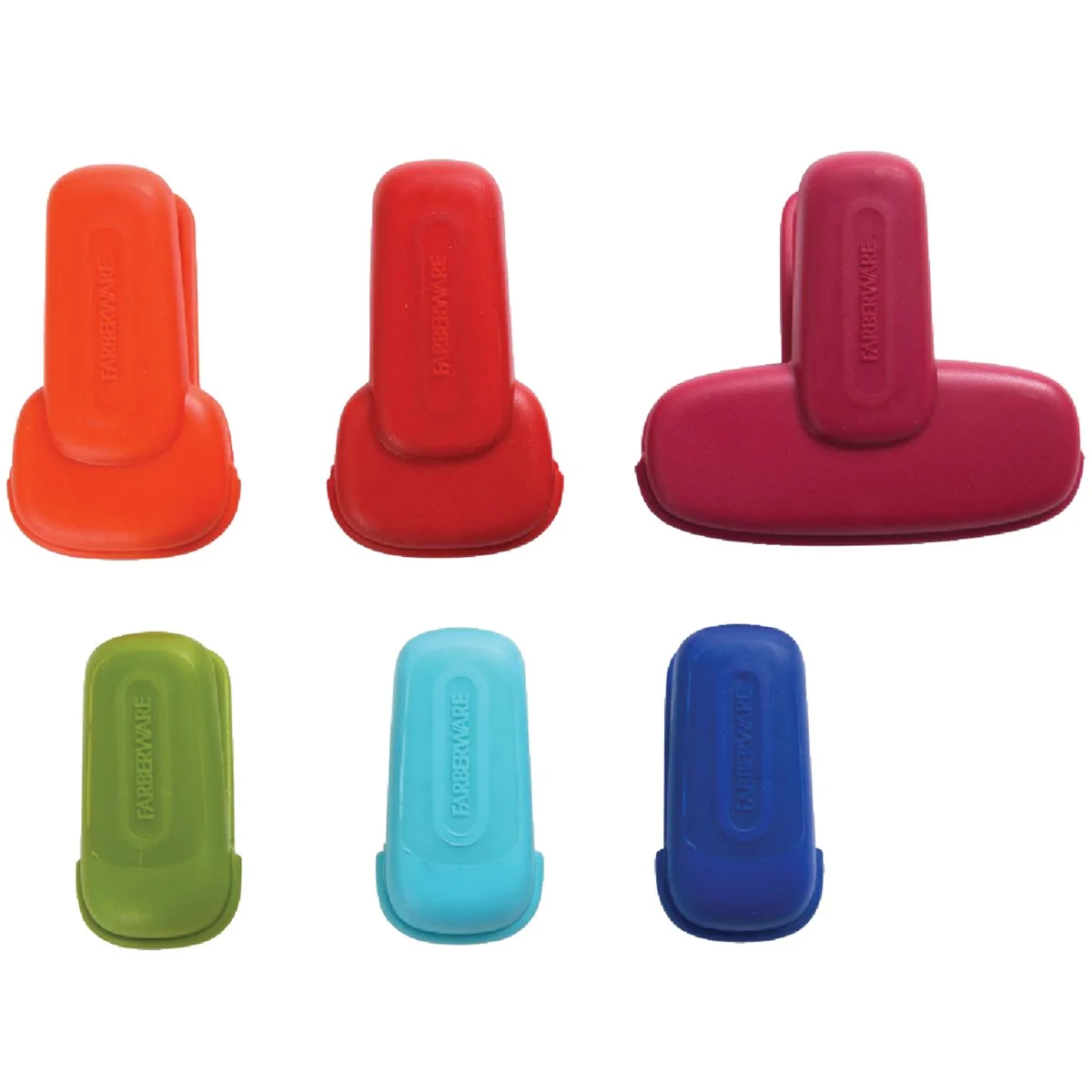 Fine Farberware Pro Assorted Bag Clips 6 Count Breathable