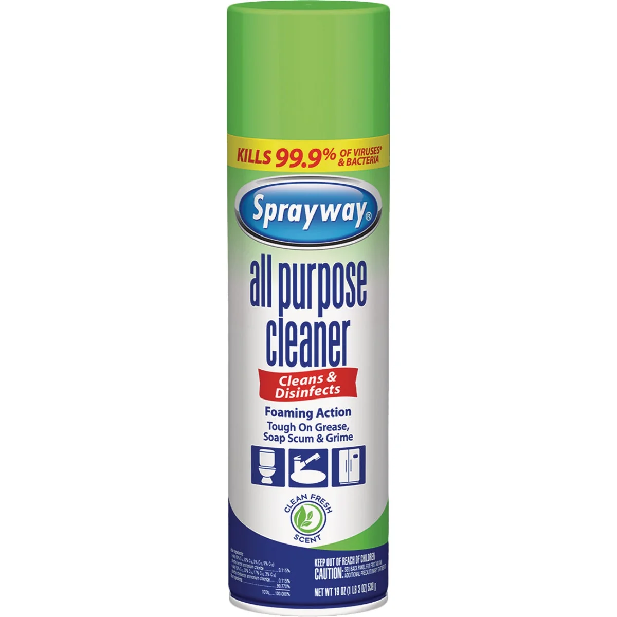Original Sprayway 19 Oz. All Purpose Cleaner Disinfecting Spray Flexible