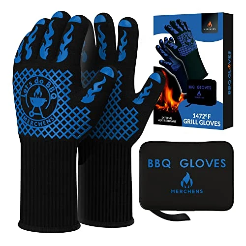 Proven BBQ Grill Oven Gloves 1472°F Heat Resistant 16.16 Ounce Premium