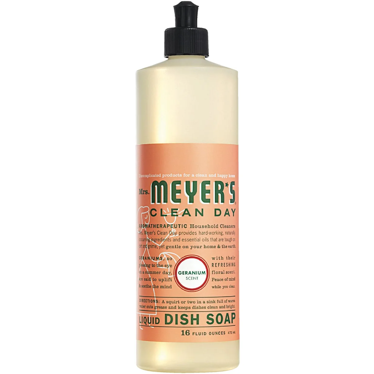 Fast Mrs. Meyer's Clean Day 16 Oz. Geranium Scent Liquid Dish Soap Effective