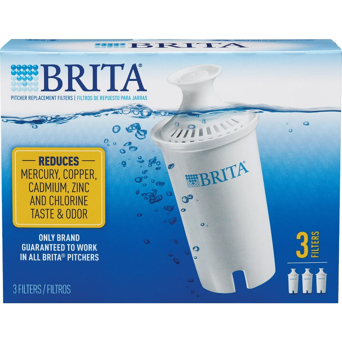Unique Brita Pitcher Water Filter Cartridge 3-Pack Prestigious