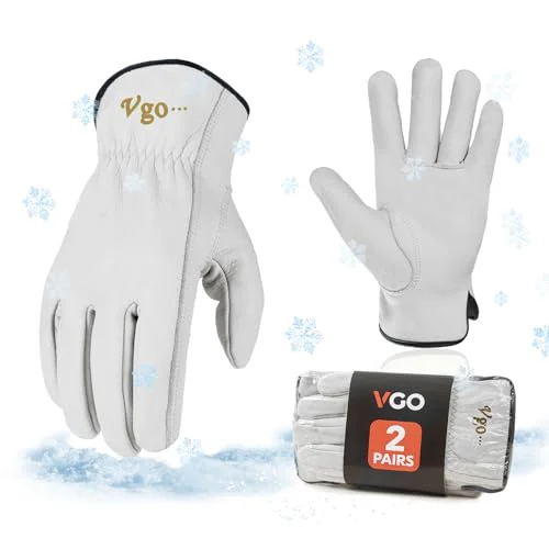 Minimalist 32℉ Lined Full Leather Winter Gloves 2 Count Efficient