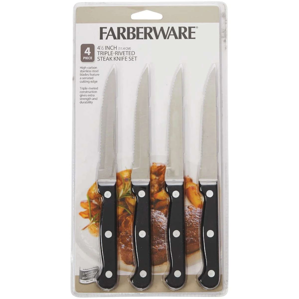 Fine Farberware Steak Knife Set 4 Piece Fashionable