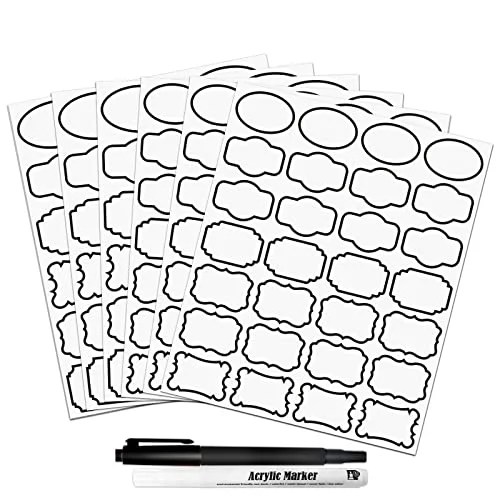 Enhanced Kitchen Pantry Food Containers Clear Labels with Black Border Superior