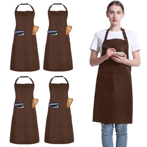 High-Performance 4 Pack Chef Apron 4 Count Genuine
